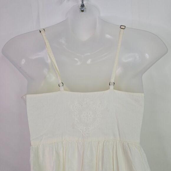 4/$35 H&M Divided Off White Embroidered Tiered Maxi Dress - Picture 2 of 7